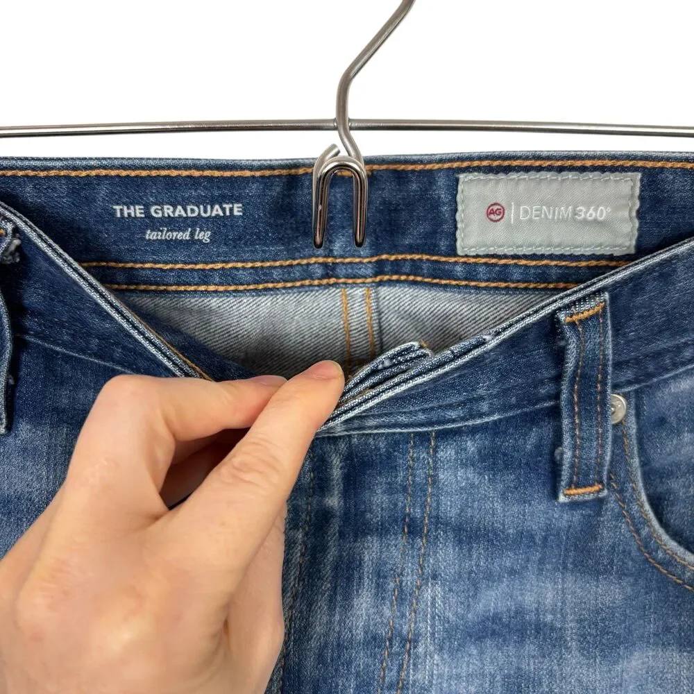 Adriano Goldschmied Graduate Tailored Leg Denim 360 Jeans Men’s 32 Slim Straight - Picture 4 of 8